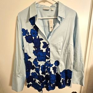 NY&CO Floral Blouse XL
